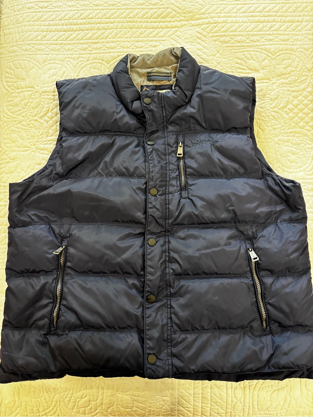 Orvis Navy Blue Quilted Puffer Vest